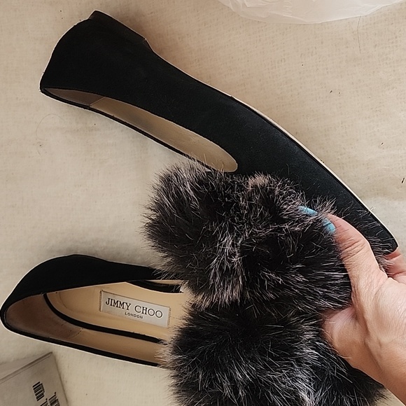 Jimmy Choo Fur Flats - Picture 4 of 7